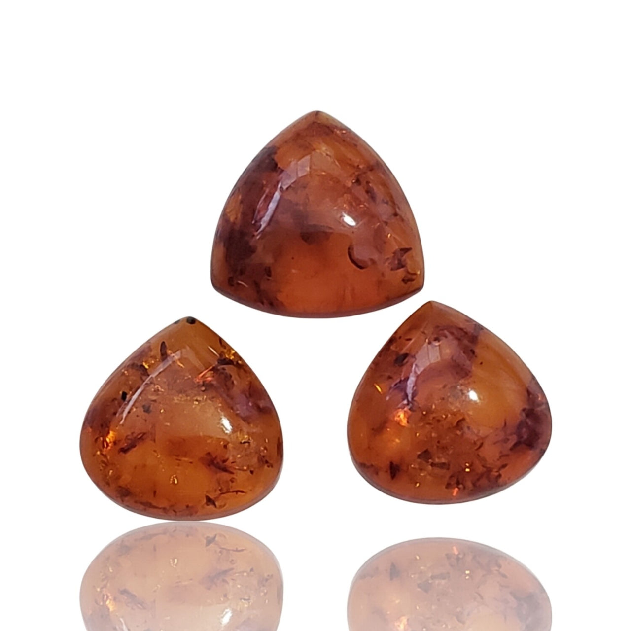 7.5Ct 3Pcs Natural Baltic Amber Cabochon LOT 