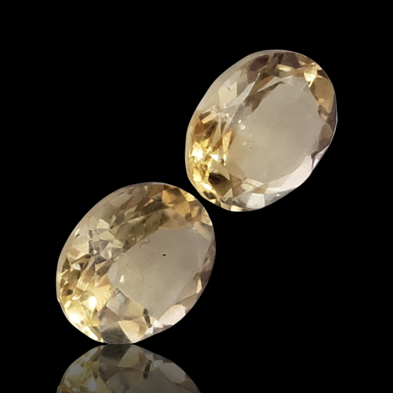 7.5Ct 2Pcs Natural Citrine Faceted Pair 11x9x6mm each