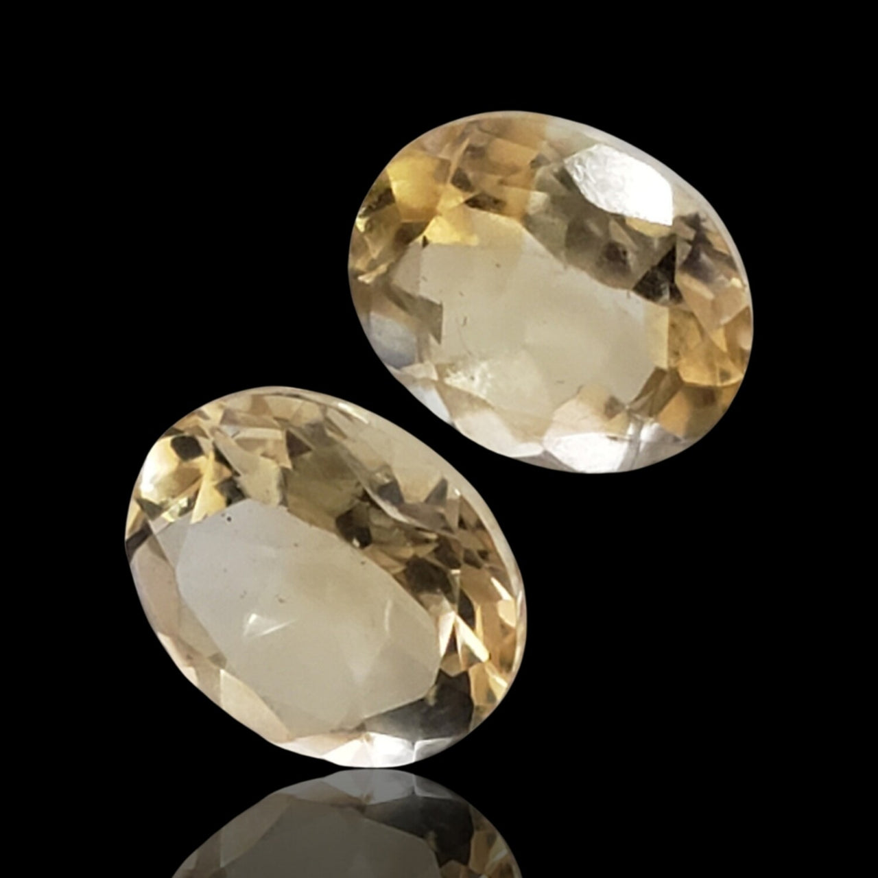 7.5Ct 2Pcs Natural Citrine Faceted Pair 11x9x6mm each