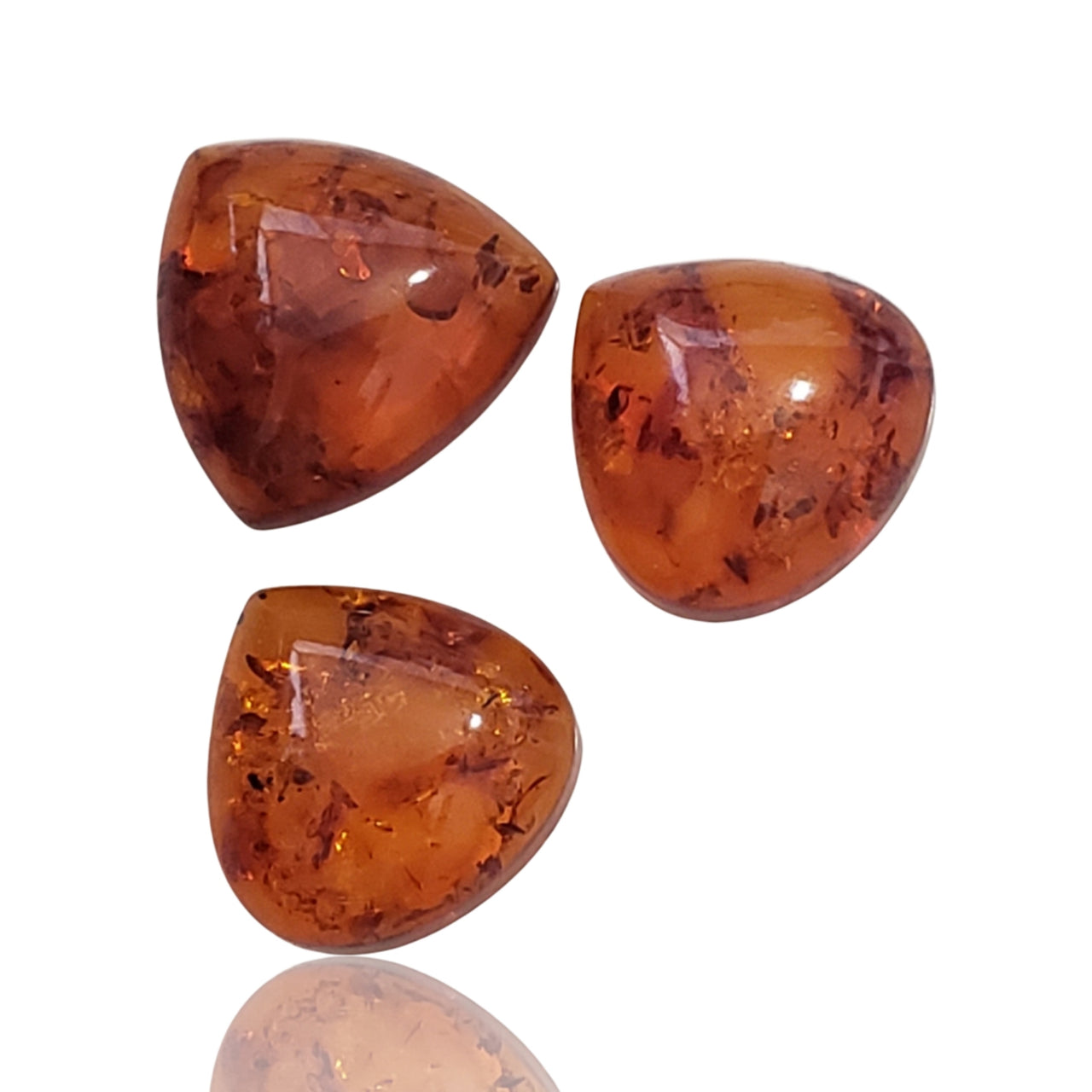 7.5Ct 3Pcs Natural Baltic Amber Cabochon LOT 