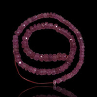 Thumbnail for Natural Ruby Roundel Bead Strand