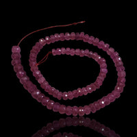 Thumbnail for Natural Ruby Roundel Bead Strand