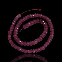 Thumbnail for Natural Ruby Roundel Bead Strand