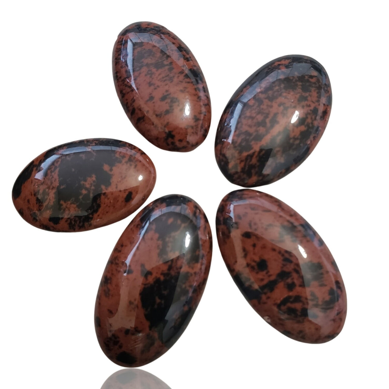 165Ct 5Pcs Natural Mahogany Obsidian Cabochon LOT