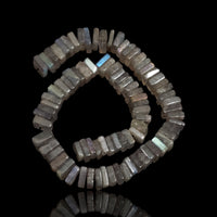 Thumbnail for Natural Labradorite Heishi Square Choki Bead Strand