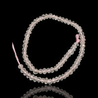 Thumbnail for Natural Rose Quartz Roundel Bead Strand