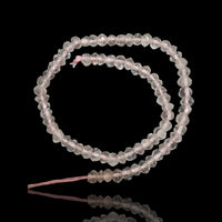 Thumbnail for Natural Rose Quartz Roundel Bead Strand