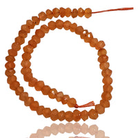 Thumbnail for Natural Carnelian Roundel Bead Strand