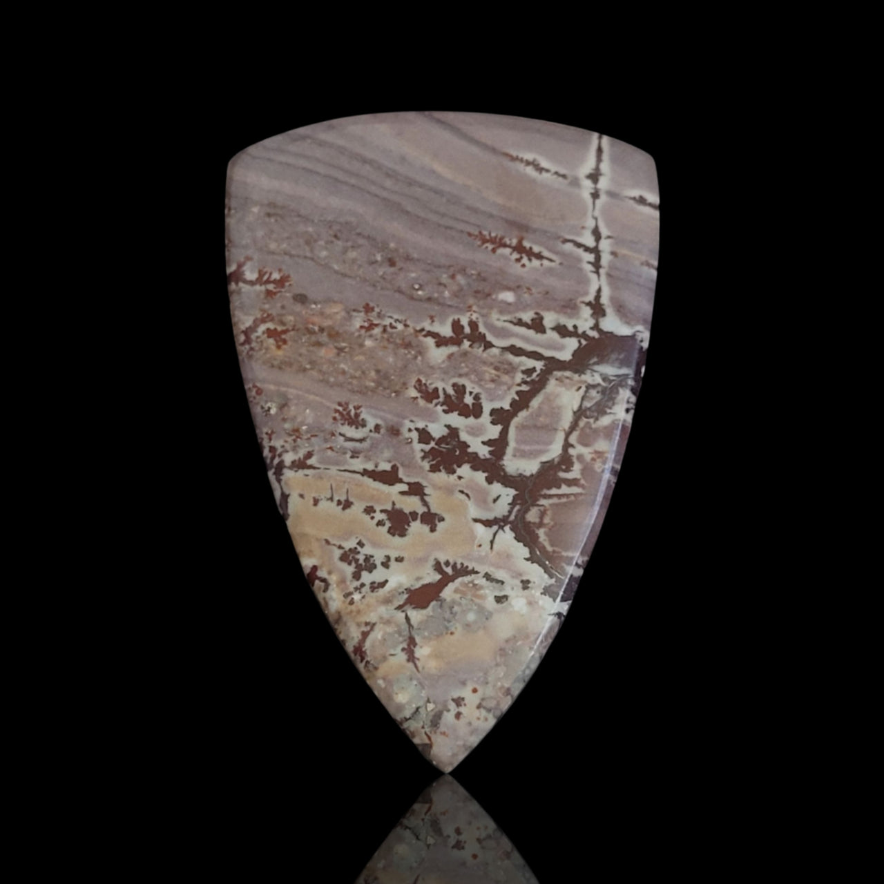 45Ct Natural Sonoran Dendritic Jasper Cabochon 46x30mm