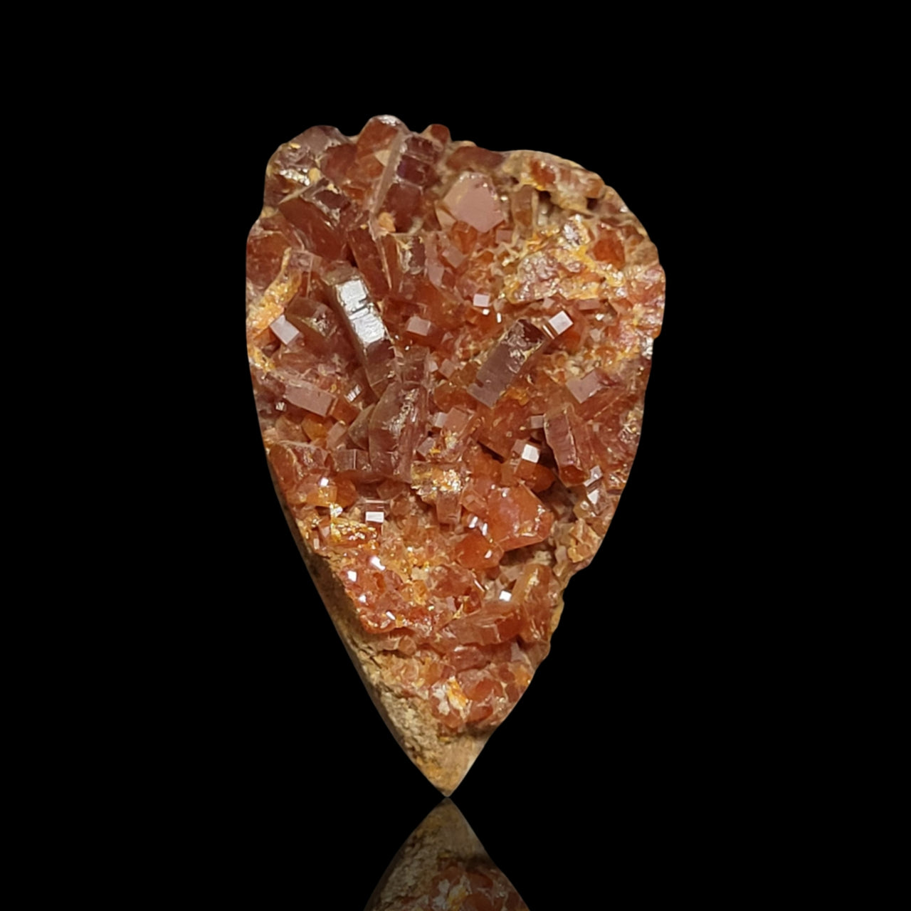 61.5Ct Natural RAW Vanadinite Crystal Druzy. Flat base. 35x21mm