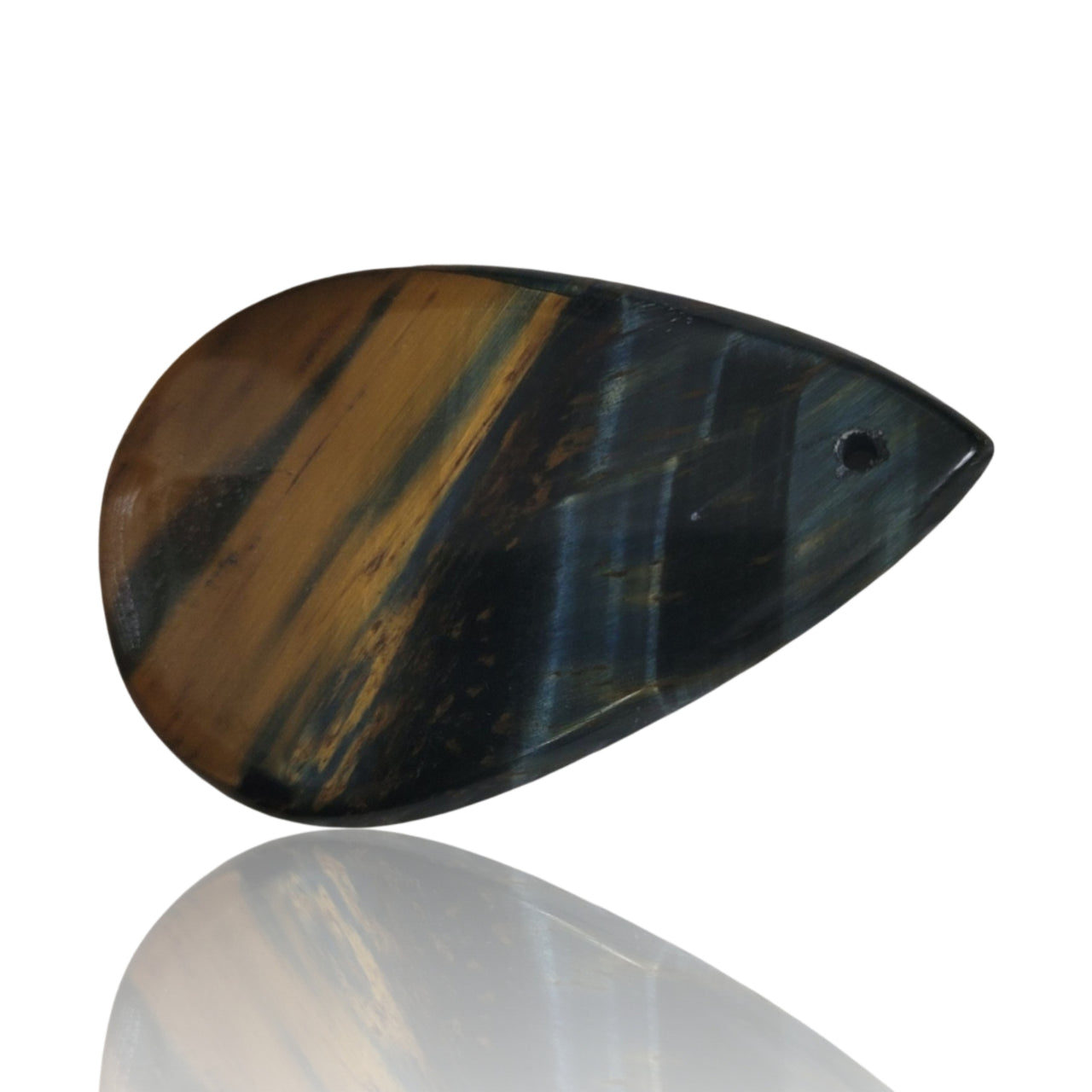 46.5Ct Natural Tiger Eye DRILLED Pendant Bead 43x27mm