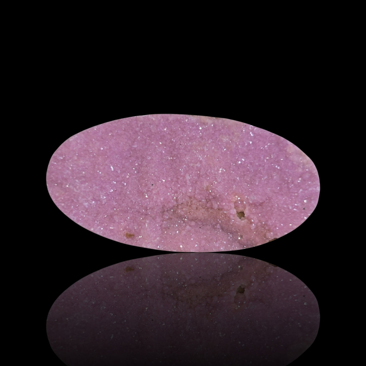 68Ct Natural Cobalto Calcite Crystal Druzy. Flat base. 46x24mm