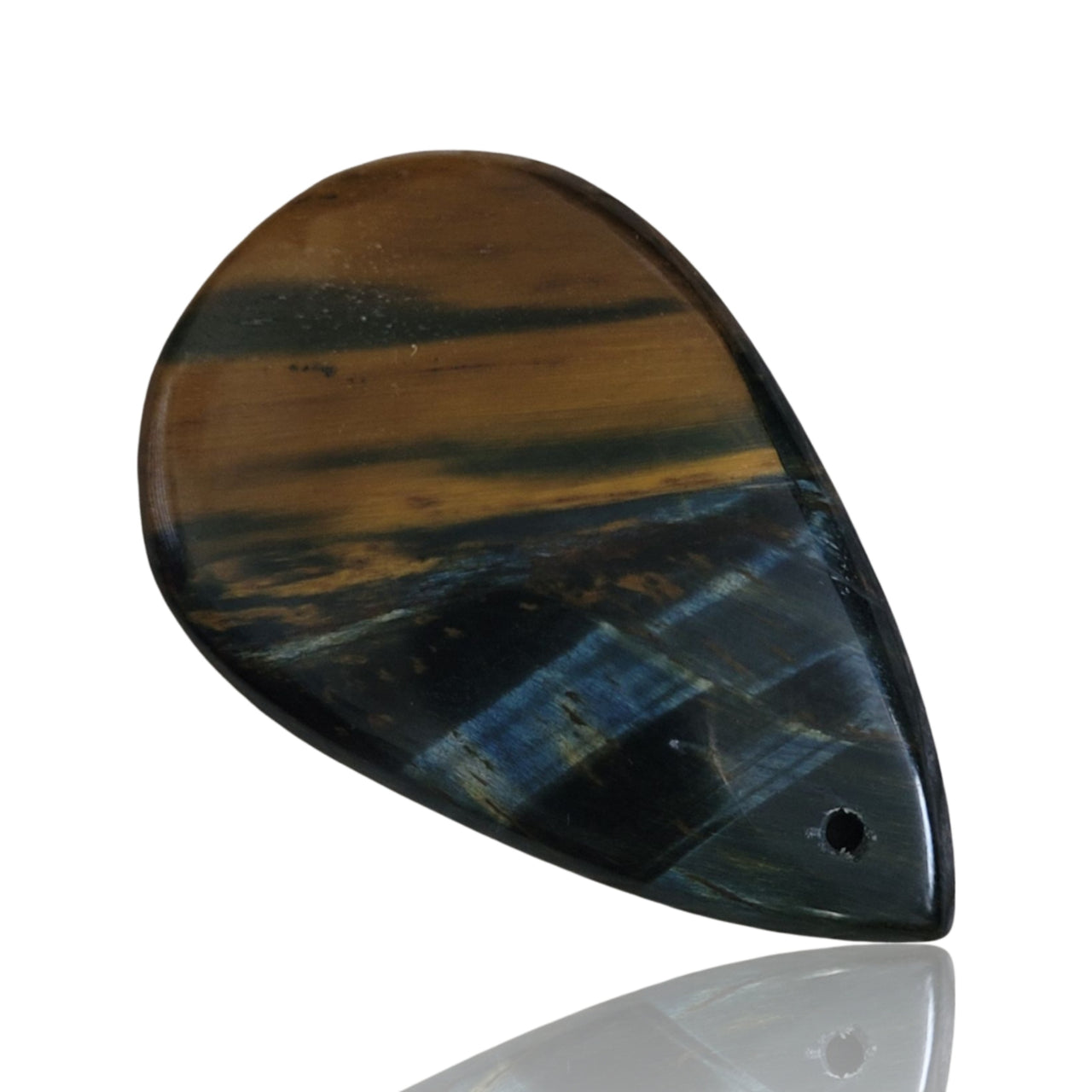 46.5Ct Natural Tiger Eye DRILLED Pendant Bead 43x27mm