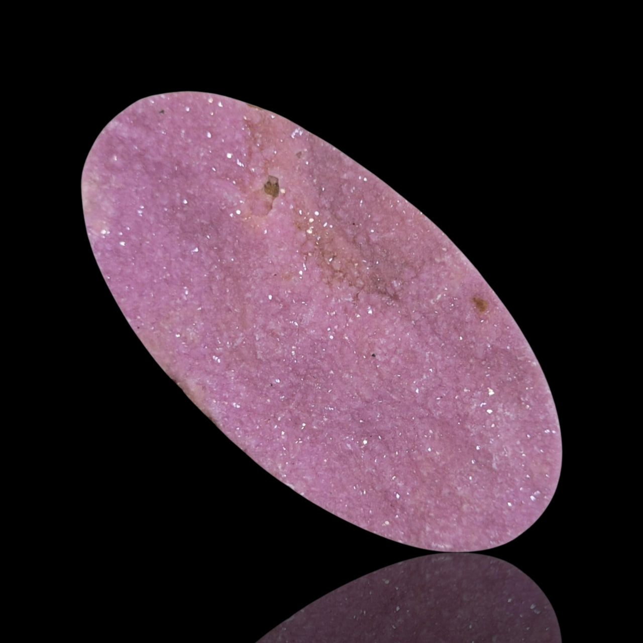 68Ct Natural Cobalto Calcite Crystal Druzy. Flat base. 46x24mm