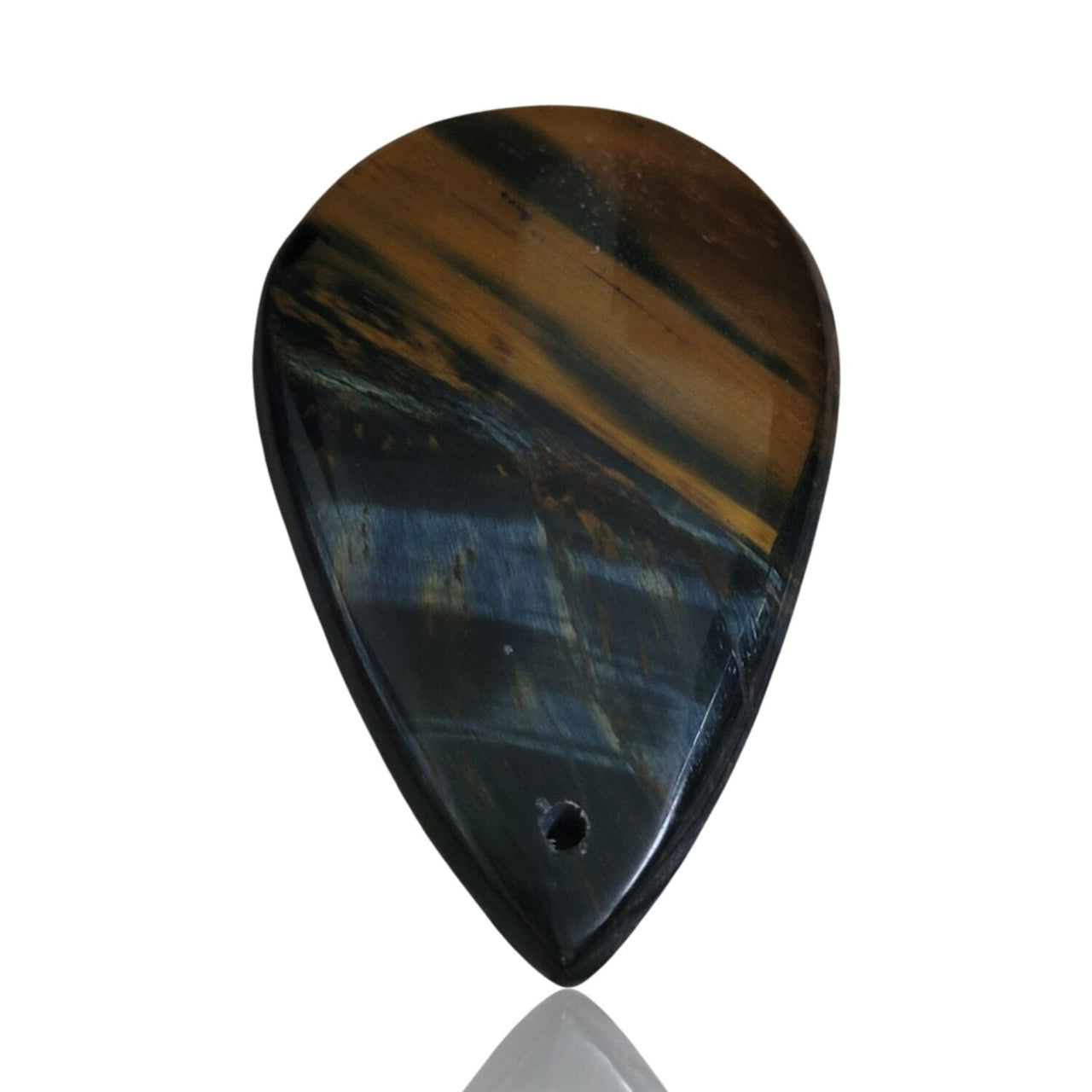 46.5Ct Natural Tiger Eye DRILLED Pendant Bead 43x27mm