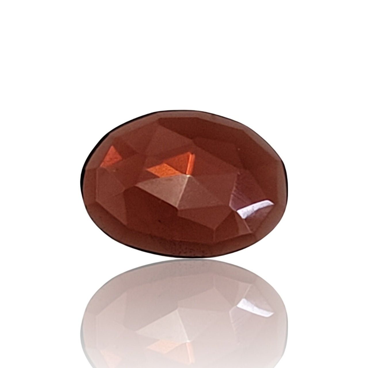 Natural Garnet Rose Cut Cabochon 10x7mm