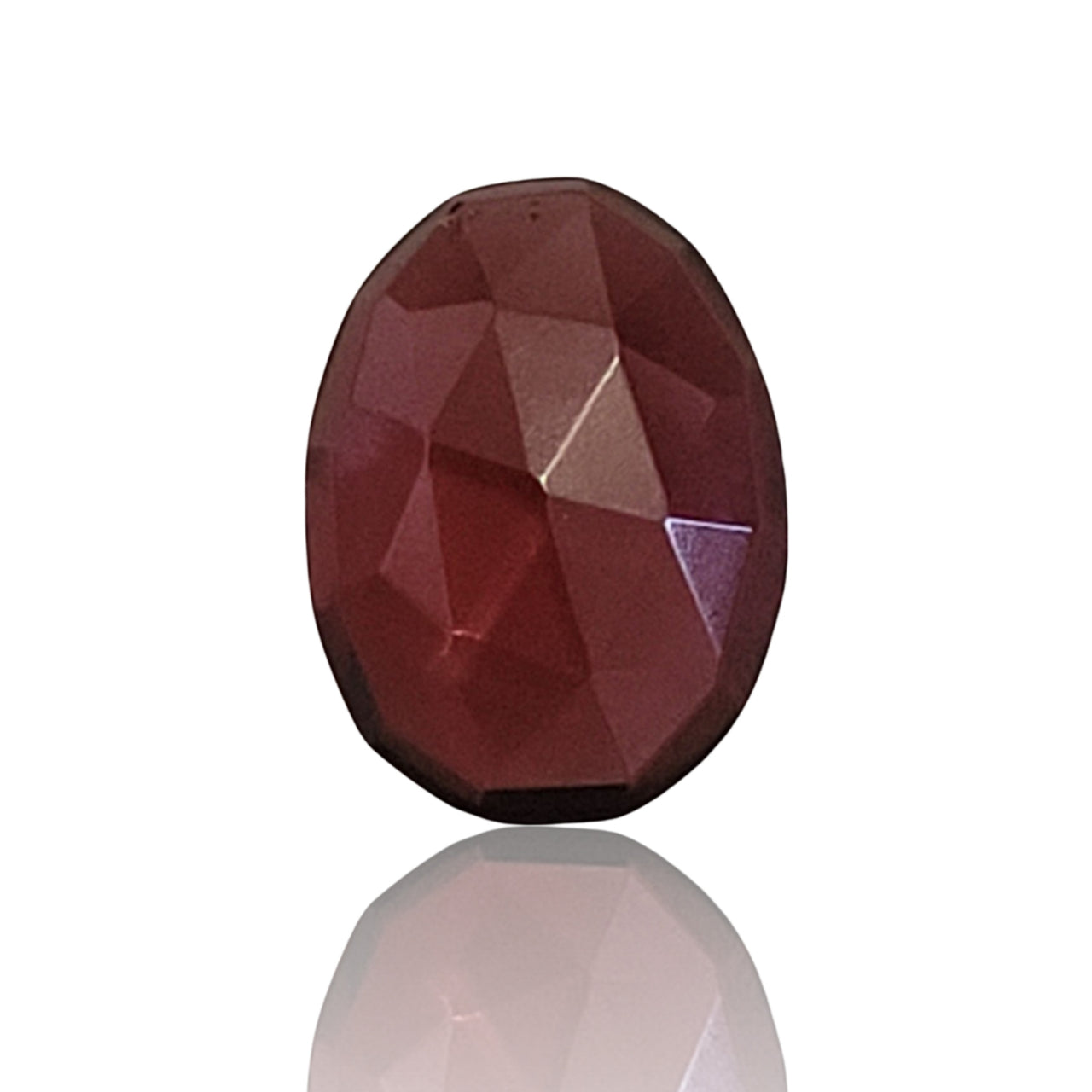 Natural Garnet Rose Cut Cabochon 10x7mm