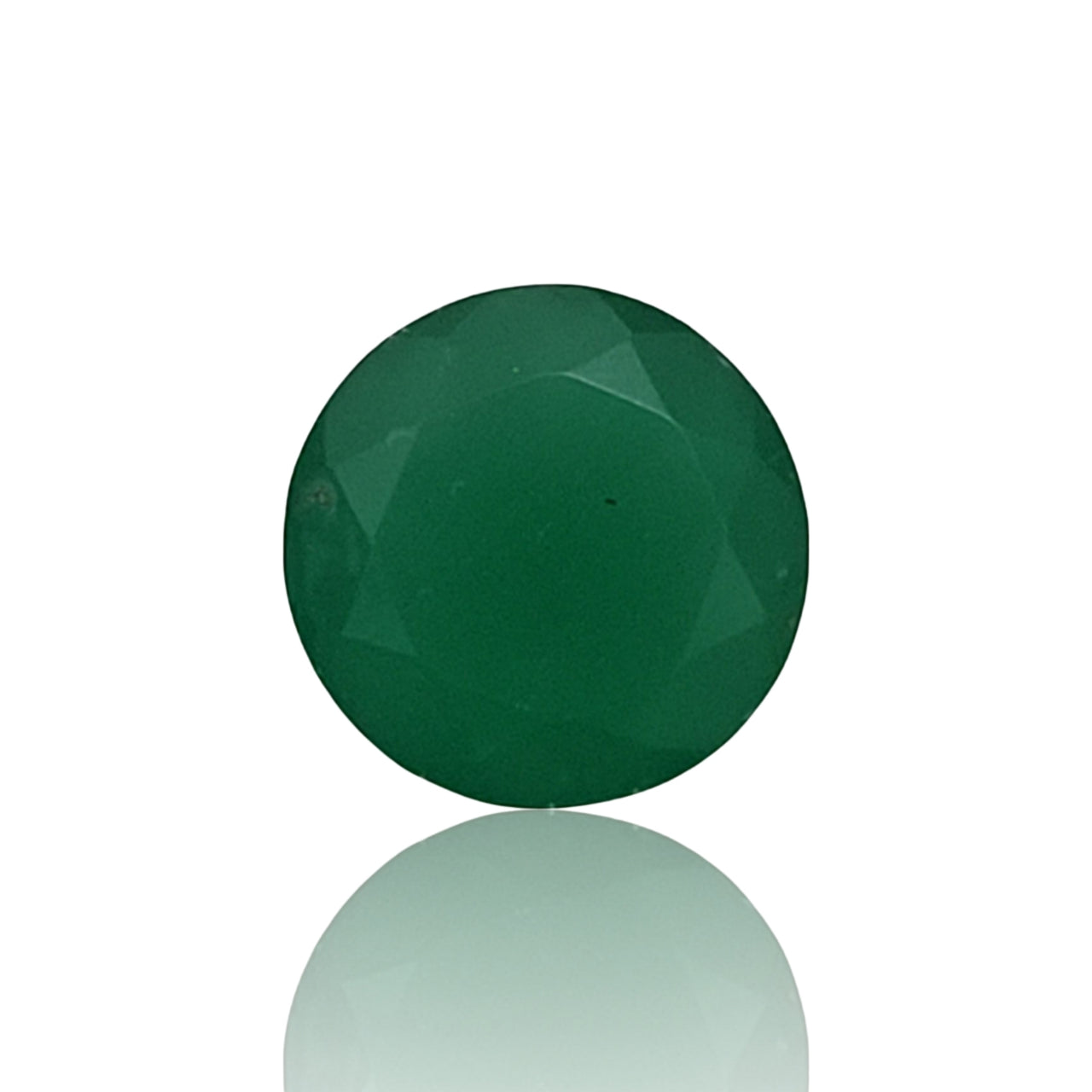 Natural Green Onyx Faceted Round 10mm