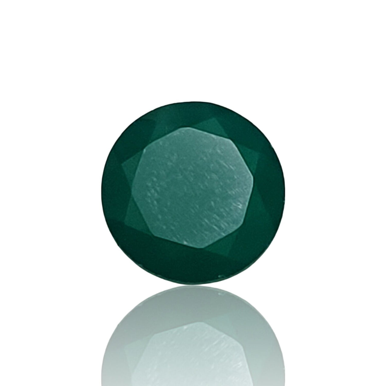 Natural Green Onyx Faceted Round 10mm