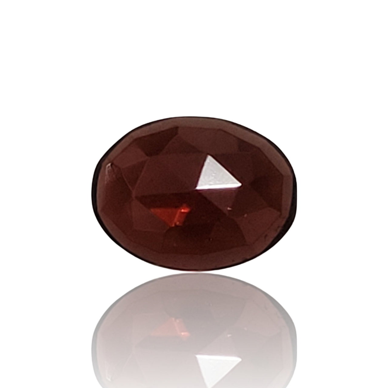 Natural Garnet Rose Cut Cabochon 11x8mm