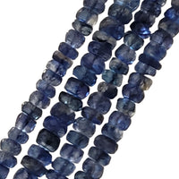 Thumbnail for Natural DEEP Blue Kyanite Roundel Bead Strand