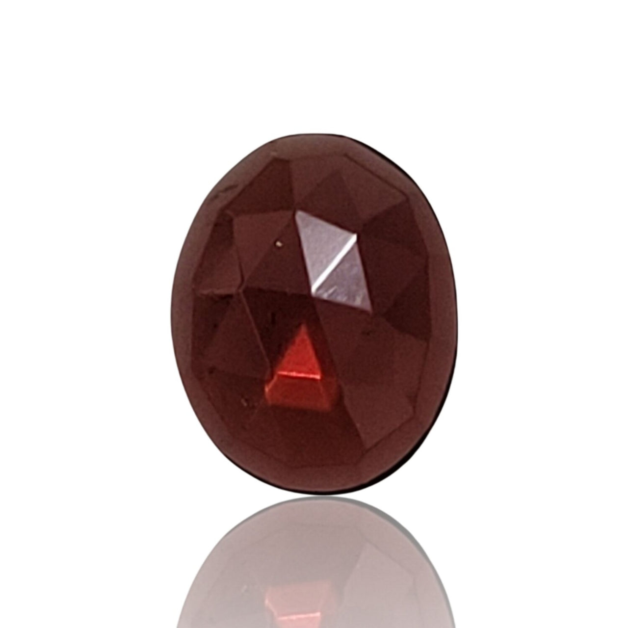 Natural Garnet Rose Cut Cabochon 11x8mm