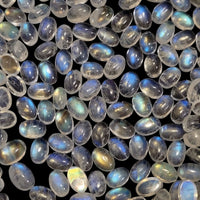 Thumbnail for Natural Rainbow Moonstone Cabochon 6x4mm