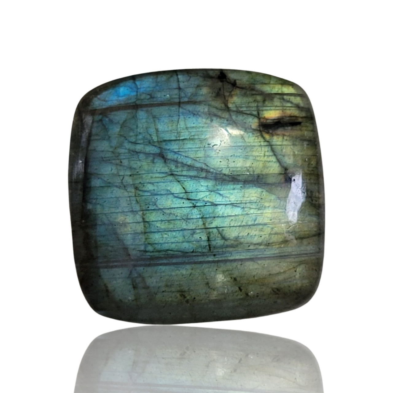 45Ct Natural Labradorite Cabochon 25x25mm