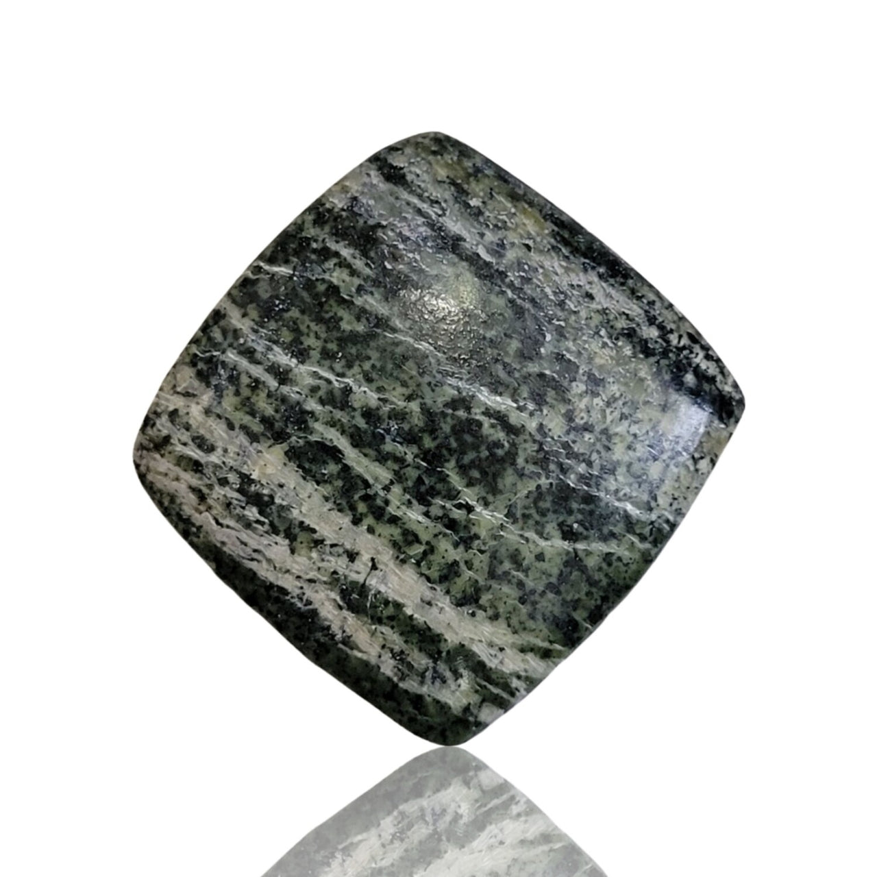 Natural Green Swiss Opal (Chrysotile in Serpentine) Cabochons - 2) 37Ct, 28x27mm