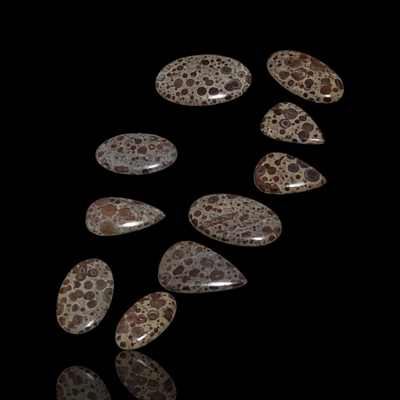 Natural Asteroid Jasper Cabochons