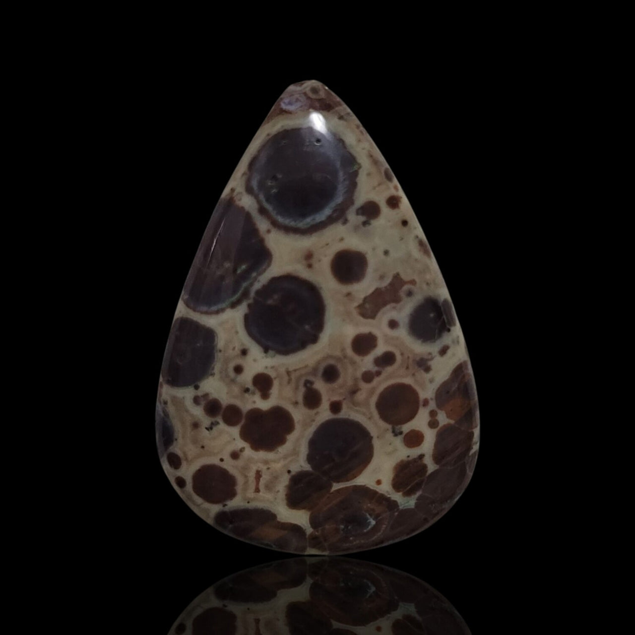 Natural Asteroid Jasper Cabochons - 7) 29.5Ct, 35x24mm