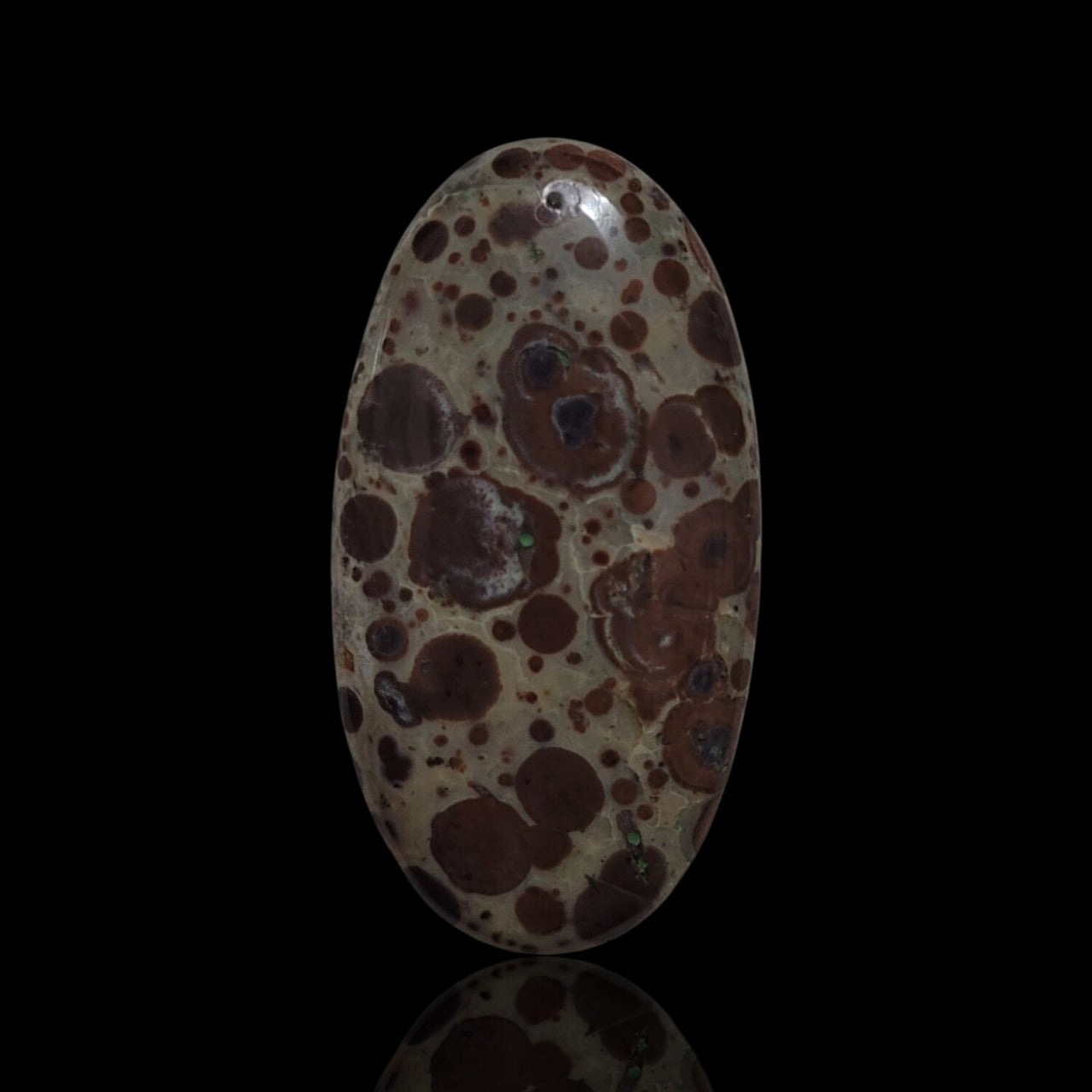 Natural Asteroid Jasper Cabochons - 1) 42Ct, 44x23mm