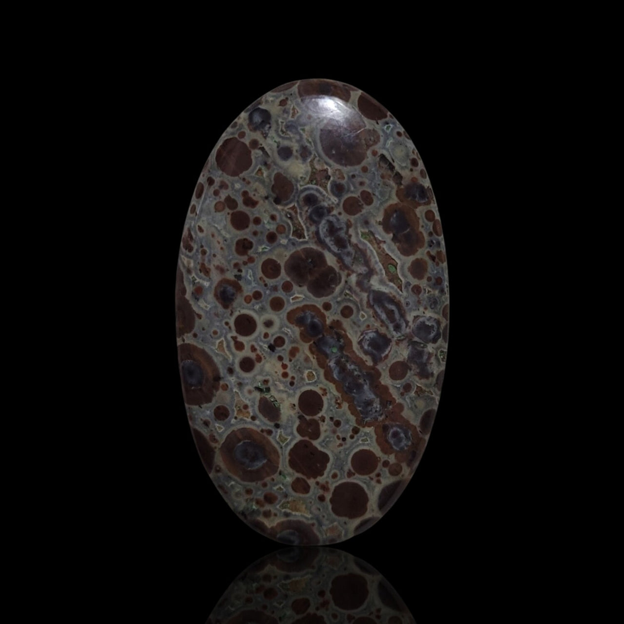 Natural Asteroid Jasper Cabochons - 8) 49Ct, 45x26mm