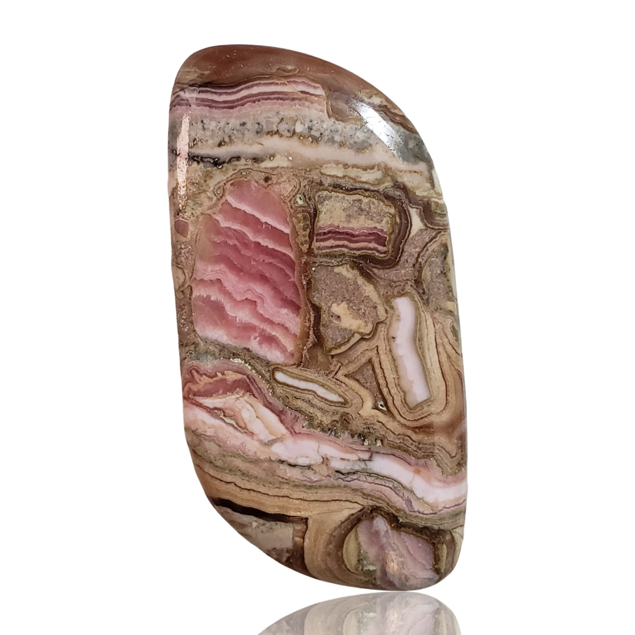 89Ct Natural Rhodochrosite Cabochon 50x25mm