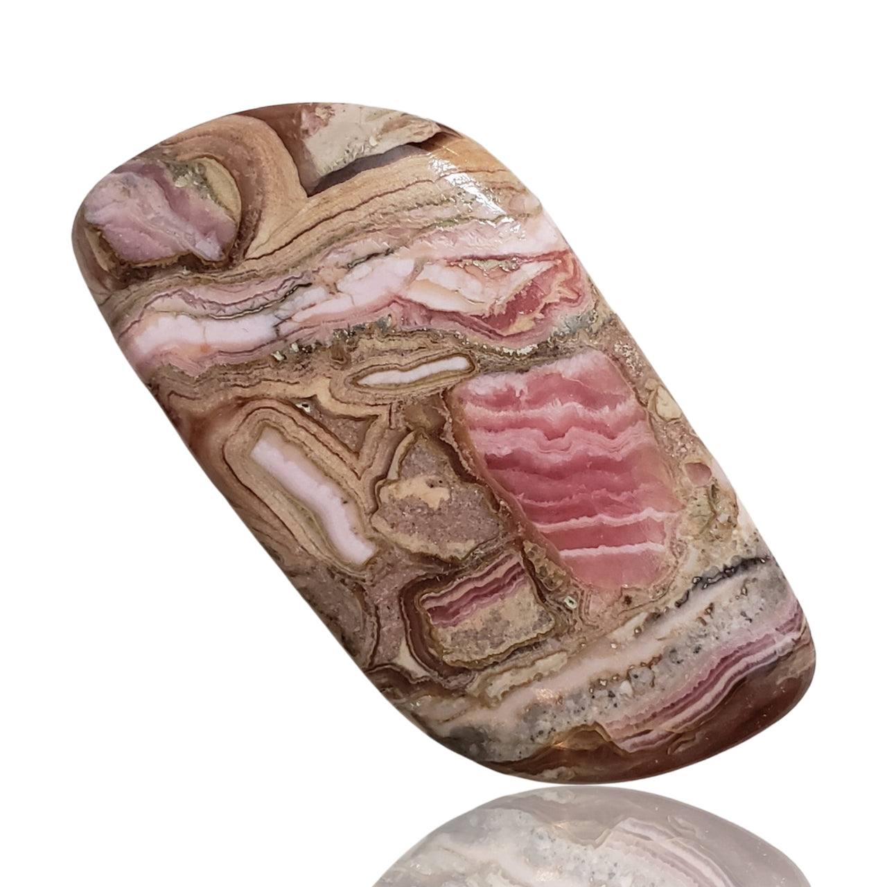 89Ct Natural Rhodochrosite Cabochon 50x25mm