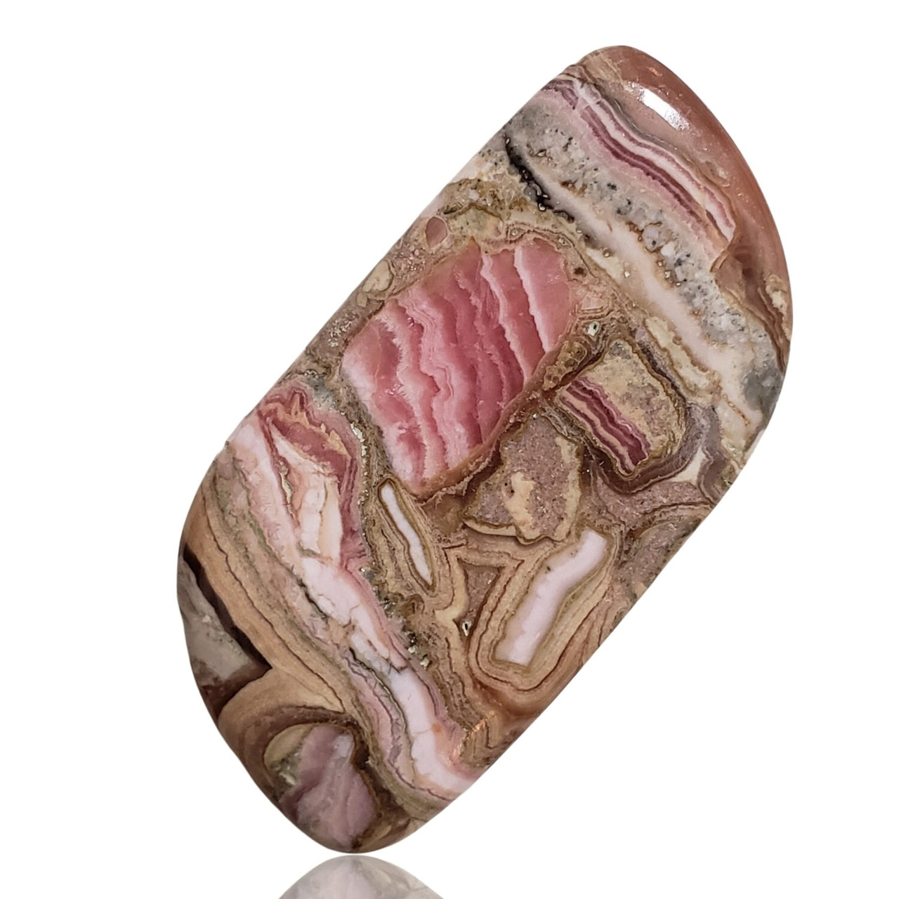 89Ct Natural Rhodochrosite Cabochon 50x25mm