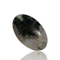 Thumbnail for Natural Moss Agate Cabochons - 6) 16Ct, 26x16mm