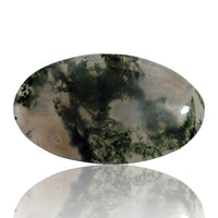 Thumbnail for Natural Moss Agate Cabochons - 9) 33Ct, 39x23mm