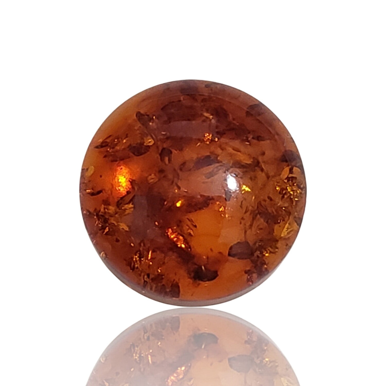 Natural Baltic Amber Round Cabochons 16mm each - 2) 16mm