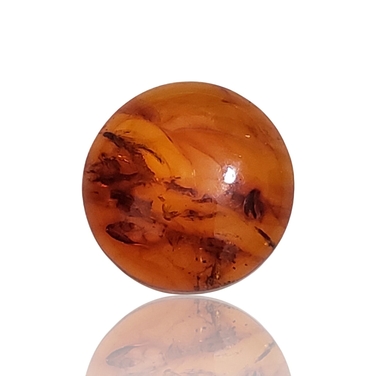 Natural Baltic Amber Round Cabochons 16mm each - 6) 16mm