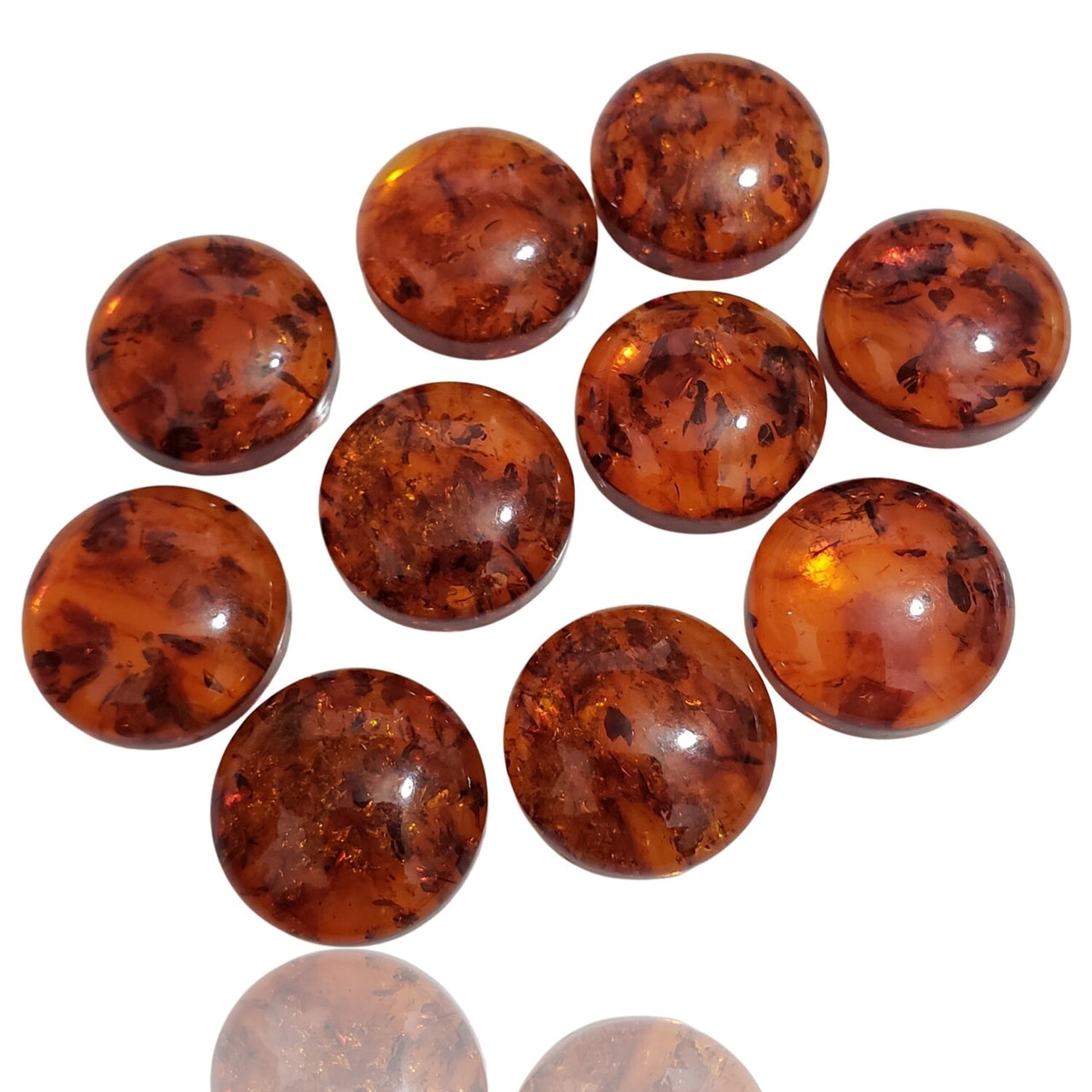 Natural Baltic Amber Round Cabochons 20mm each