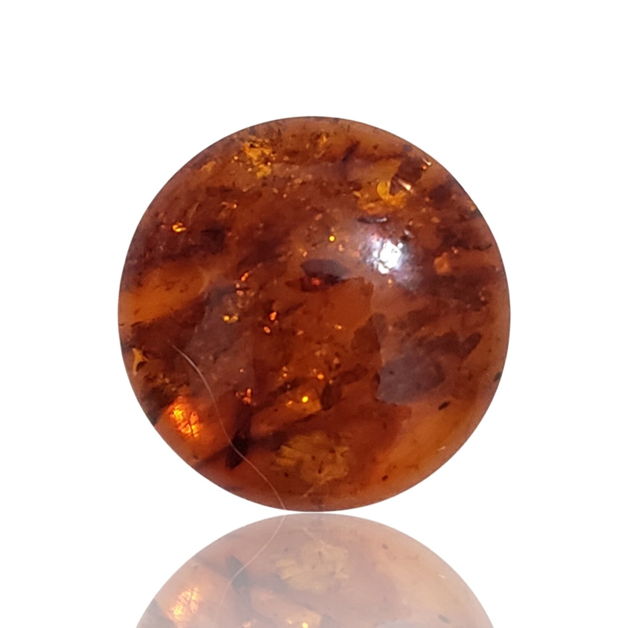 Natural Baltic Amber Round Cabochons 20mm each - 10)