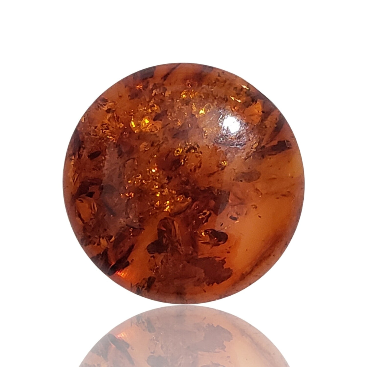 Natural Baltic Amber Round Cabochons 20mm each - 6)