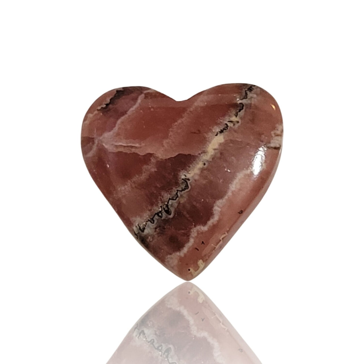 Natural Rhodochrosite Heart Cabochons - 6) 15.5Ct, 19x19mm