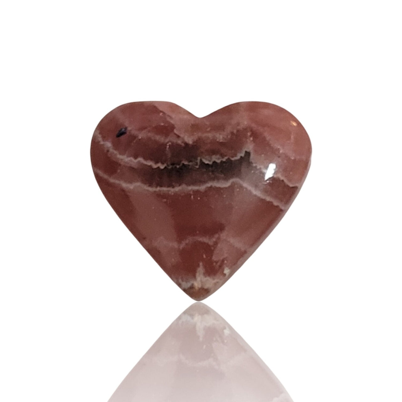 Natural Rhodochrosite Heart Cabochons - 8) 15.5Ct, 19x17mm