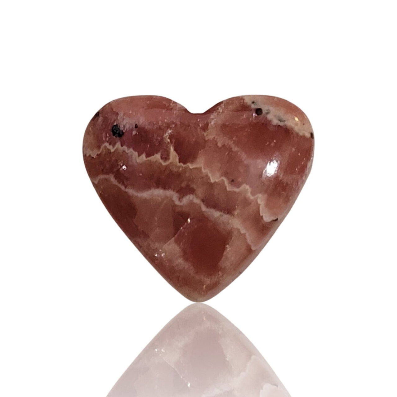 Natural Rhodochrosite Heart Cabochons - 9) 19.5Ct, 20x18mm