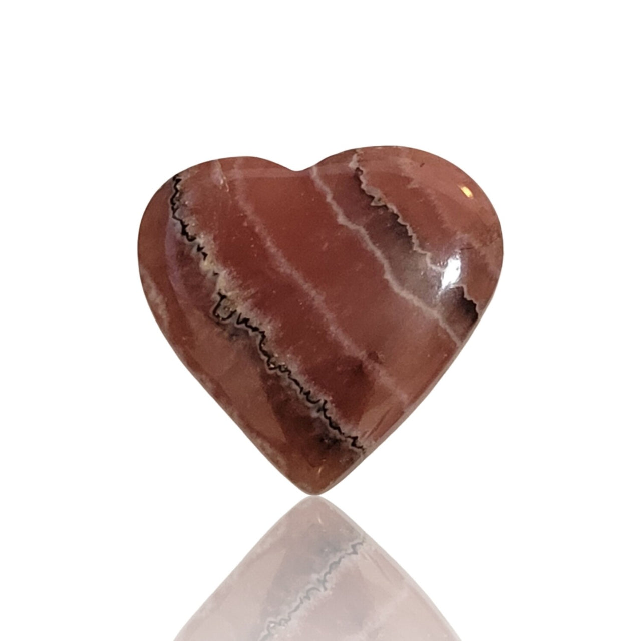 Natural Rhodochrosite Heart Cabochons - 11) 15Ct, 19x18mm