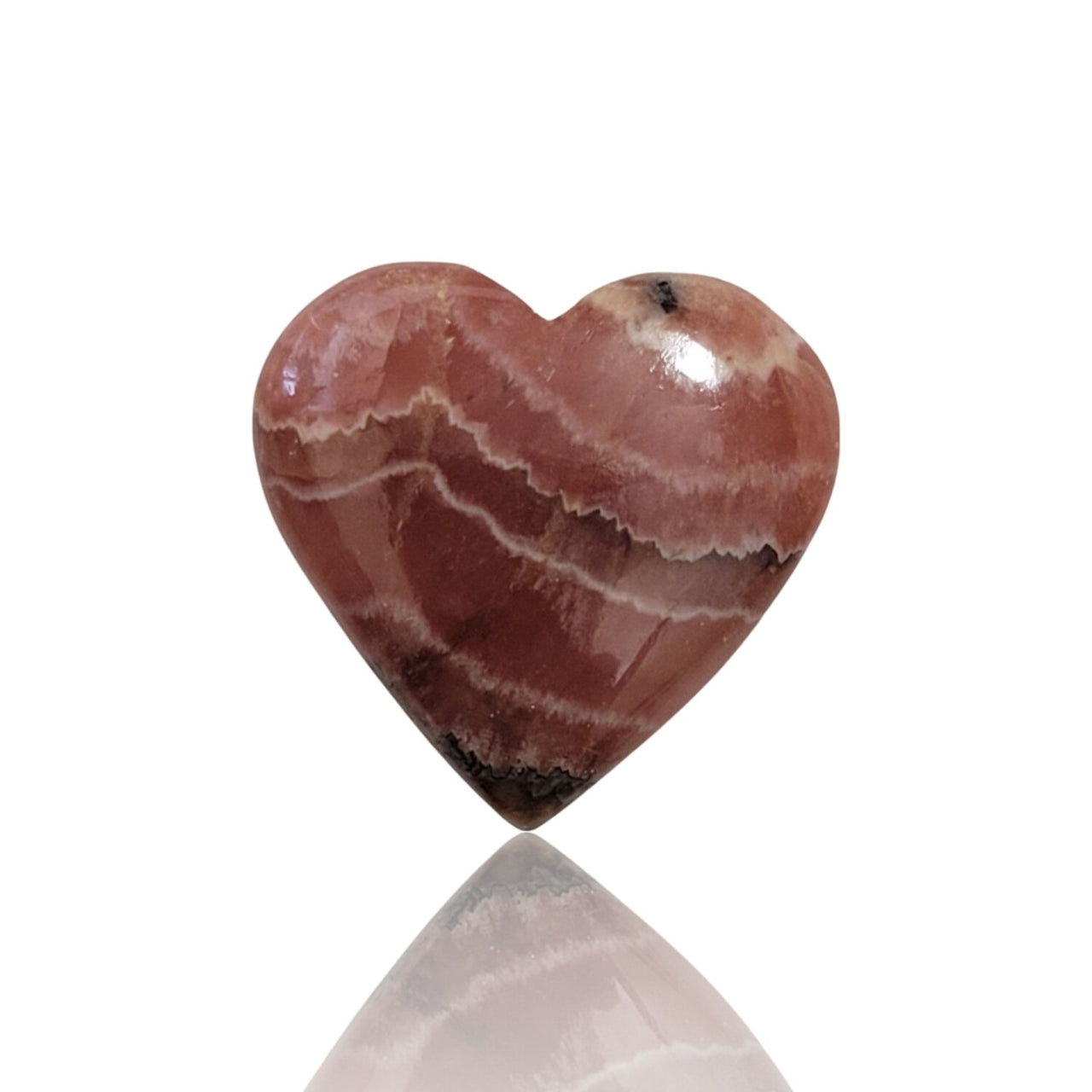 Natural Rhodochrosite Heart Cabochons - 7) 18.5Ct, 20x19mm