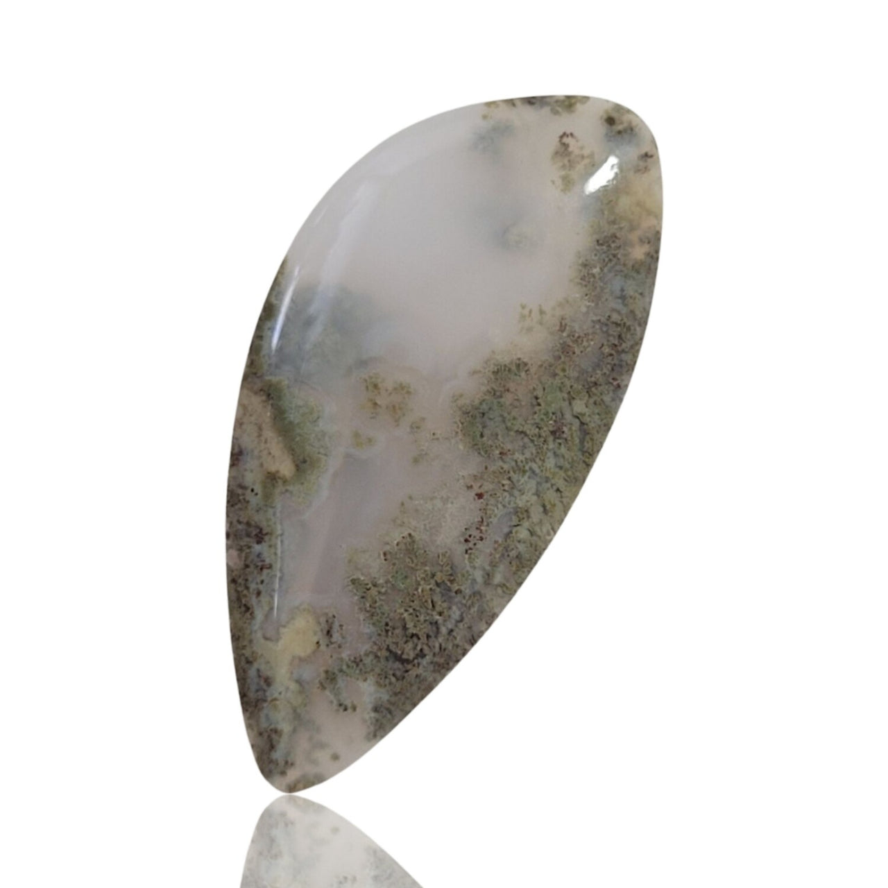 16Ct Natural Garden Moss Agate Cabochon 39x19mm