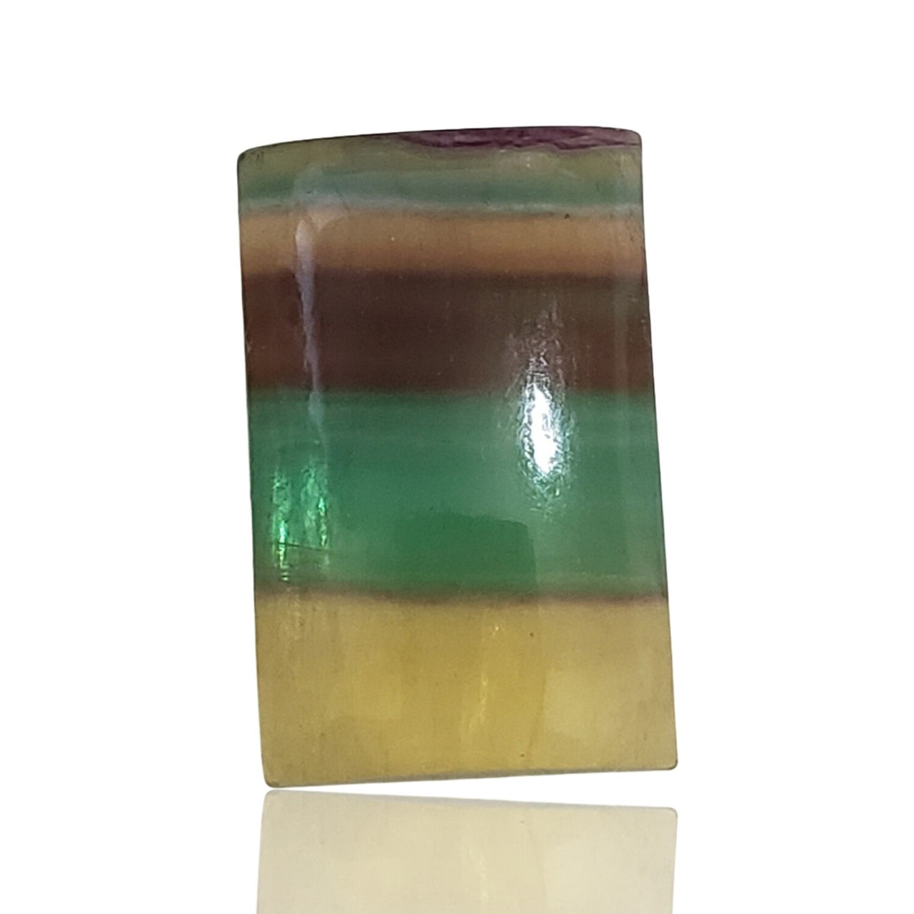 Natural MULTI-Color Fluorite Rectangle Cabochons - 1) 39Ct, 24x15mm